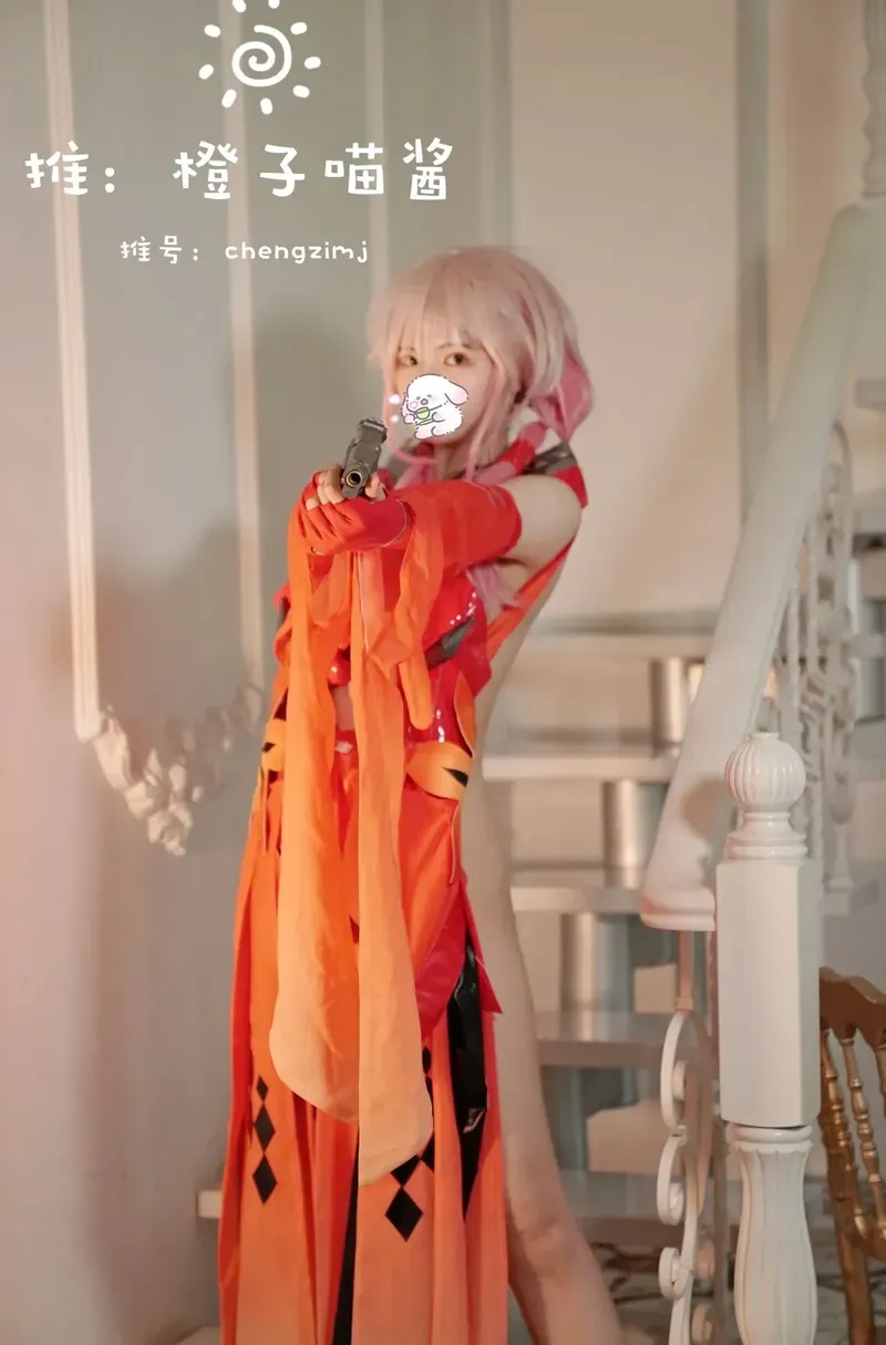 PoppaChan作品目录|作品编号、合集列表与最新更新 PoppaChan橙色服装角色COS造型照片