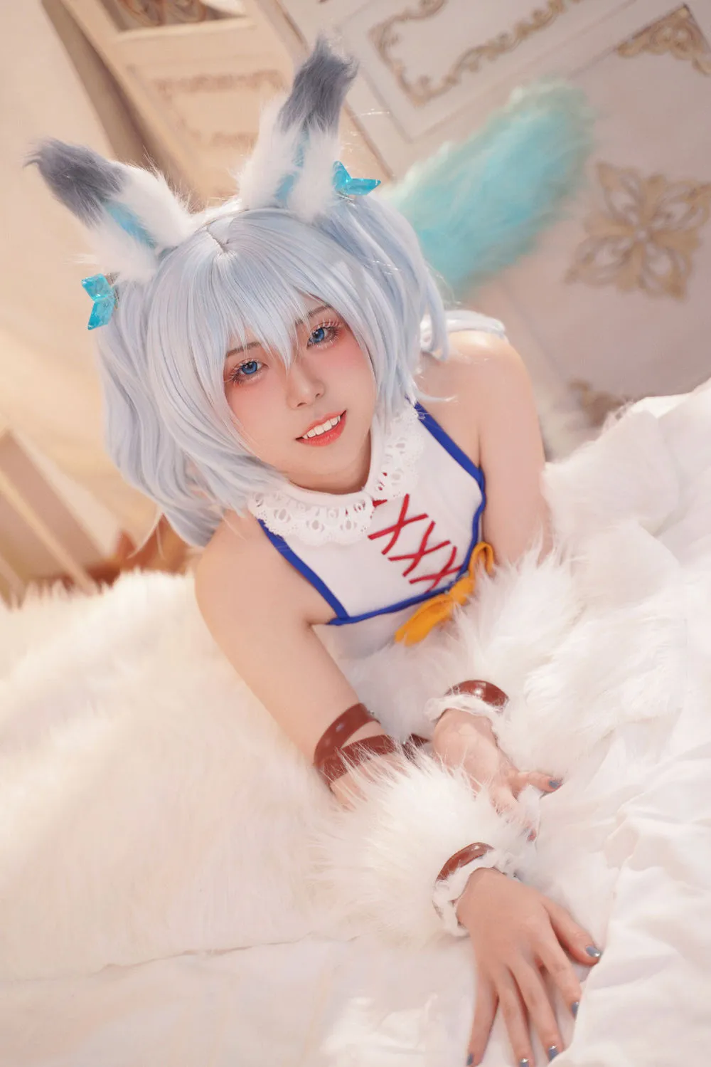 CatDemon(你的喵崽)作品目录｜作品编号、合集列表与最新更新 CatDemon(你的喵崽)白色兽耳角色造型与柔和背景
