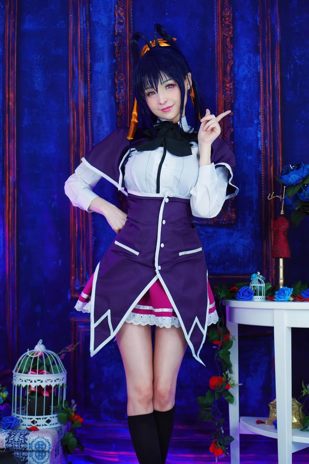 HidoriRose作品目录|作品编号、合集列表与最新更新 HidoriRose紫色制服Cosplay造型与蓝色场景