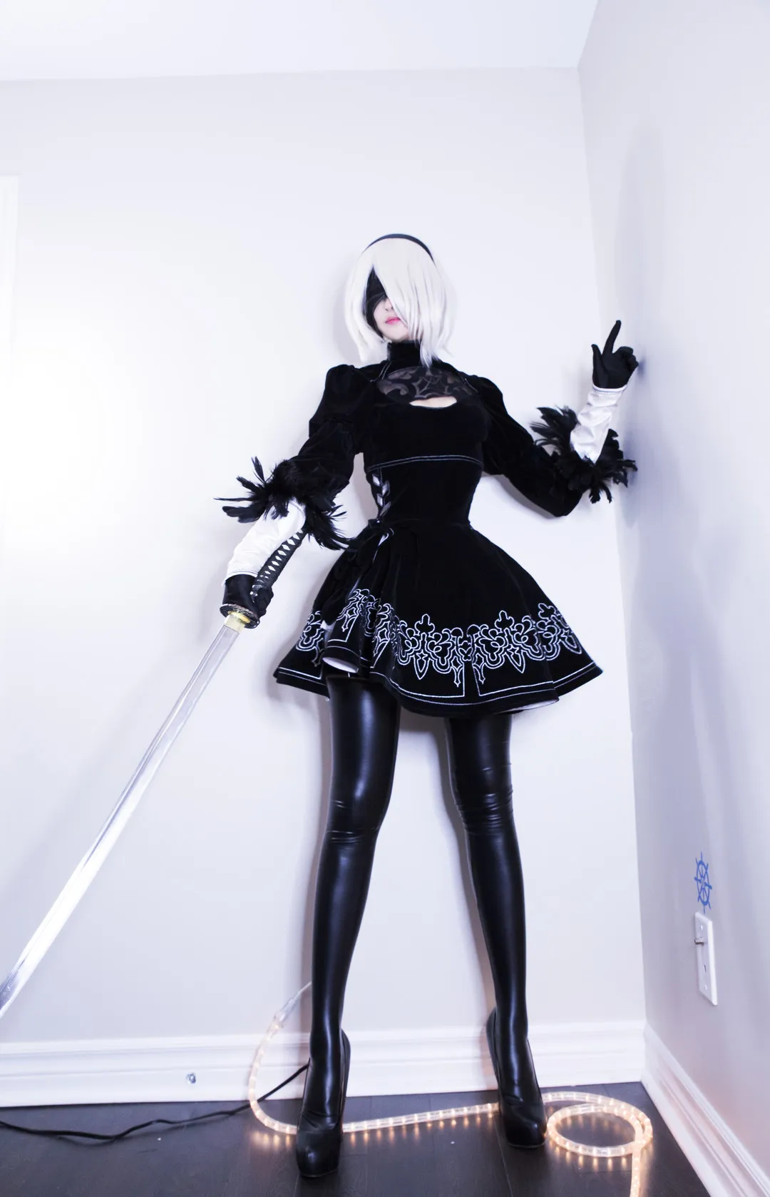 MissWarmJ作品目录与编号更新 MissWarmJ粉色假发泳池造型近景照片
